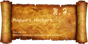 Magyari Herbert névjegykártya